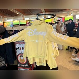 Disney Parks Butter Yellow Zip-Up Hoodie Unisex